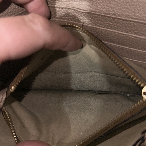 Chloe authentic real leather three diff color tans big wallet snaps open 7 card - Picture 9 of 13